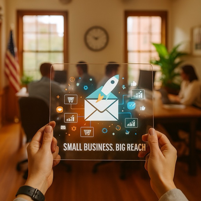 IsaDim Web Our Services email marketing capain Email marketing graphic transparent, with office background